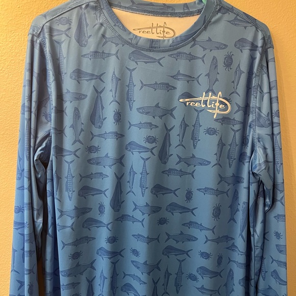 Reel Life Other - NWOT Reel Life blue long sleeve fishing tee, size medium